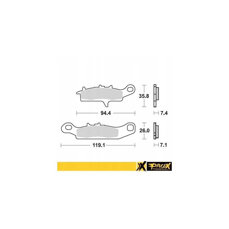 Prox brake pads kh342 kawasaki kfx 450r 08 14 kvf 650 brute force 0
