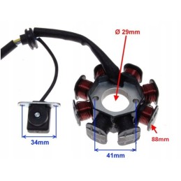 Ignition coils, magneto, stator, scooter GY6 4t