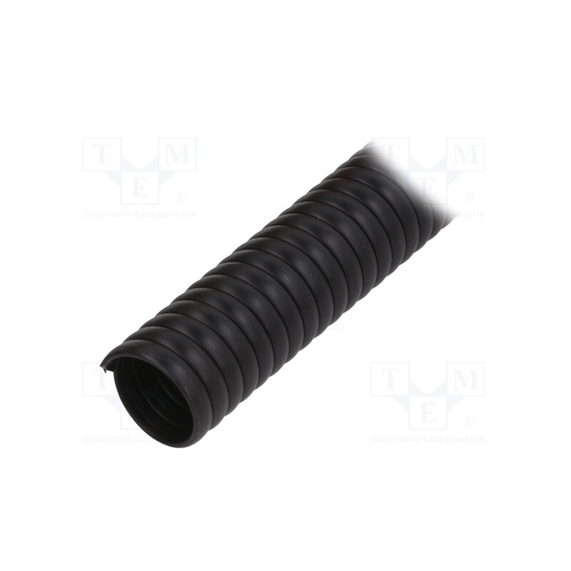 1 m x PARTEX - SP-25100KN0 - Spiral wrapping, PVC, black, L: 1m, -30÷60°C, SP, Features: flexible