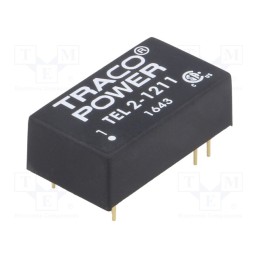 1 pcs x TRACO POWER - TEL 2-1211 - Converter: DC/DC, 2W, Uin: 9÷18V, Uout: 5VDC, Iout: 400mA, DIP16, TEL2