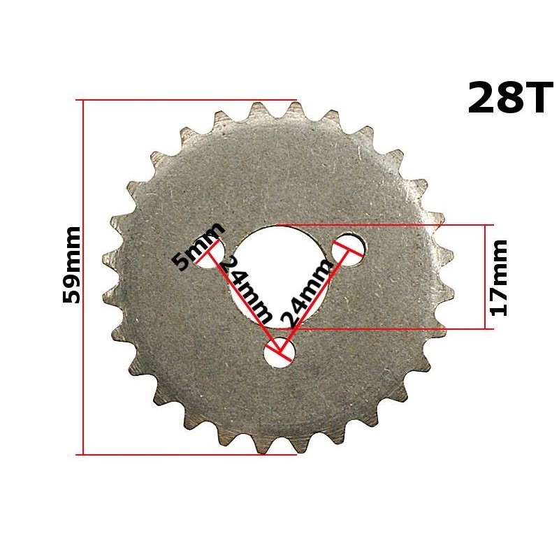 Camshaft sprocket 28z atv 110 125cc