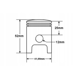 Simson piston s61 41 25mm 1 grind set
