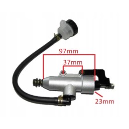 Foot brake pump with reservoir and mounting