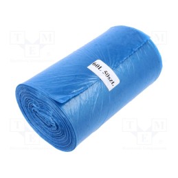 1 rol x PLAST - 1723614 - Trash bags, polyetylene LD, blue, 60l, 50pcs.