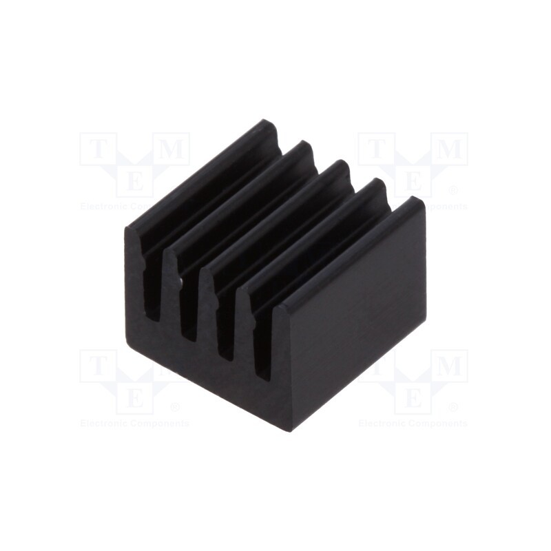 2 pcs x FISCHER ELEKTRONIK - ICKSMDN8SA - Heatsink: extruded, black, L: 8mm, W: 8mm, H: 6mm, 74K/W, aluminium