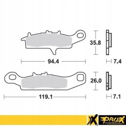 Brake pads kh342 kawasaki kfx 450r 08 14