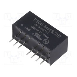 1 pcs x RECOM - RSOE-2405SZ/H2 - Converter: DC/DC, 1W, Uin: 9÷36V, Uout: 5VDC, Iout: 200mA, SIP8