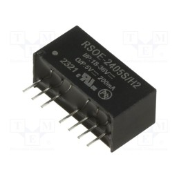 1 pcs x RECOM - RSOE-2405S/H2 - Converter: DC/DC, 1W, Uin: 18÷36V, Uout: 5VDC, Iout: 200mA, SIP8, RSOE