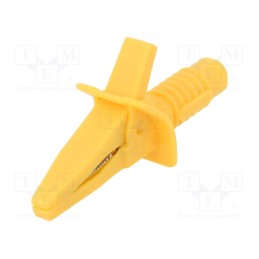1 pcs x CLIFF - FCR7924 - Crocodile clip, 10A, yellow, max.25mm, Connection: 4mm socket