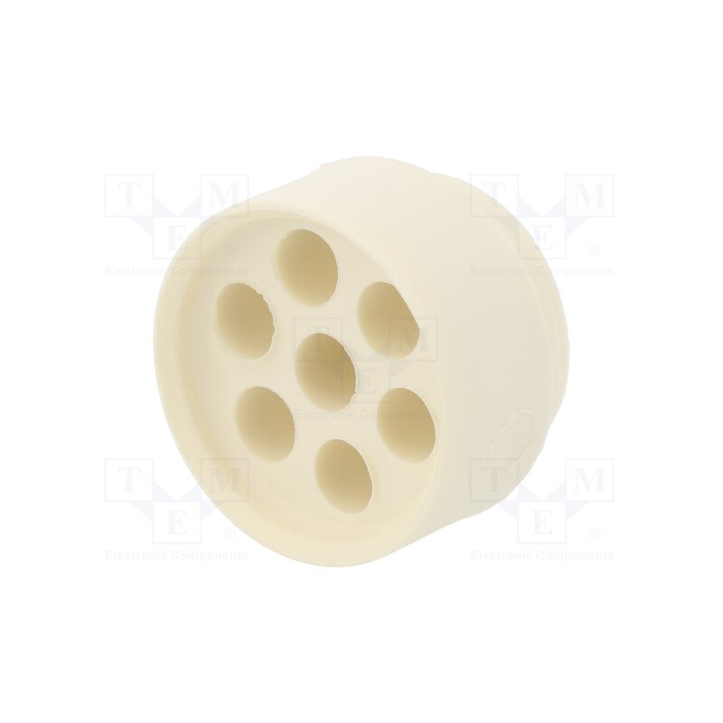 1 pcs x HUMMEL - 1.089.2900.19 - Insert for gland, 6.5mm, NPT1 1/4',NPT1', elastomer, Holes no: 6