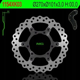 Ng front brake disc with oversize adapter 270x101x3 honda crf 250 45