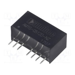 1 pcs x AIMTEC - AM1G-0512D-NZ - Converter: DC/DC, 1W, Uin: 4.5÷9V, Uout: 12VDC, Uout2: -12VDC, SIP8
