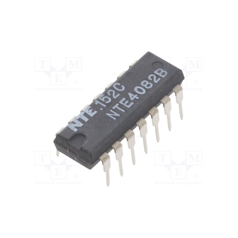 1 pcs x NTE Electronics - NTE4082B - IC: digital, AND, Ch: 2, IN: 4, CMOS, THT, DIP14, 3÷18VDC, -55÷125°C