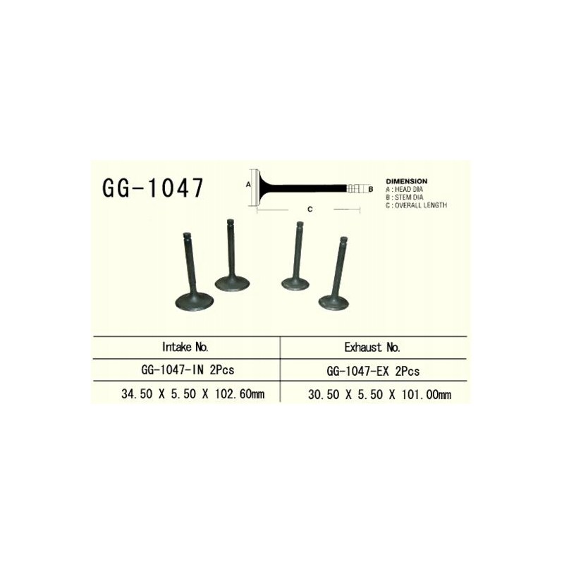 Vesrah intake valve honda trx 650 680 03 17 2 for vehicle 34 5x5 50x102 6