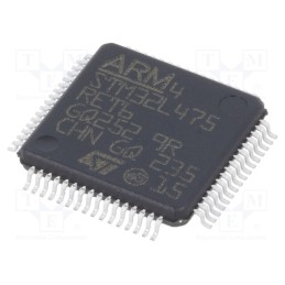 1 pcs x STMicroelectronics - STM32L475RET6 - IC: ARM microcontroller, 80MHz, LQFP64, 1.71÷3.6VDC, 512kBFLASH