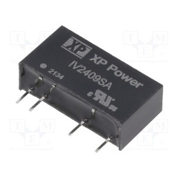 1 pcs x XP POWER - IV2409SA - Converter: DC/DC, 1W, Uin: 24V, Uout: 9VDC, Iout: 112mA, SIP, 80kHz