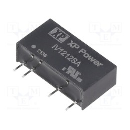 1 pcs x XP POWER - IV1212SA - Converter: DC/DC, 1W, Uin: 12V, Uout: 12VDC, Iout: 84mA, SIP, 80kHz