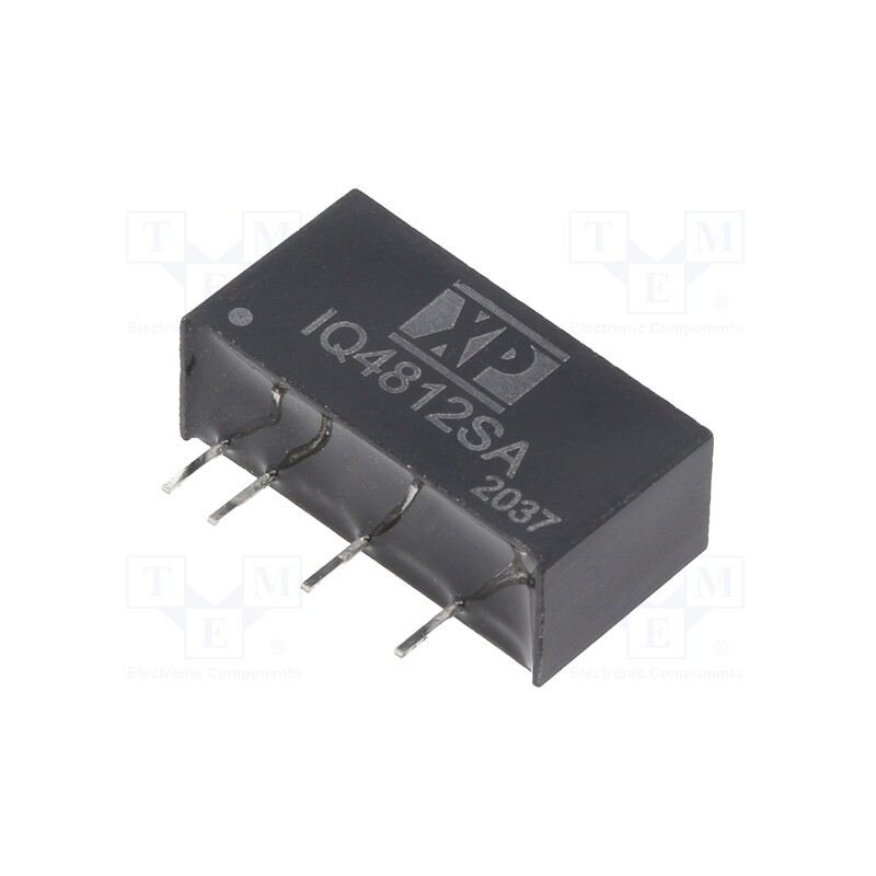 1 pcs x XP POWER - IQ4812SA - Converter: DC/DC, 1W, Uin: 48V, Uout: 12VDC, Iout: 83mA, SIP, 85kHz