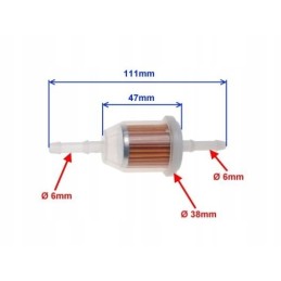 Fuel filter for atv, quad, motorcycle and other large ones