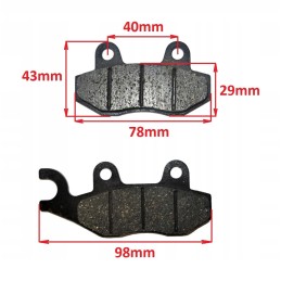 Brake pads set for quad atv cross motorcycle