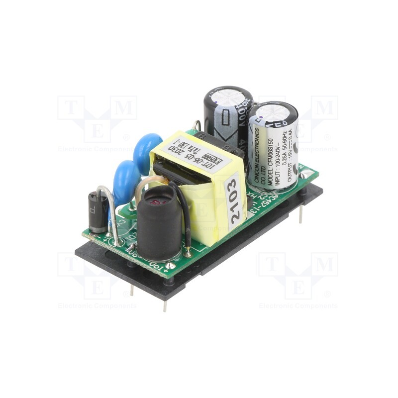 1 pcs x CINCON - CFM06S150 - Converter: AC/DC, 6W, 90÷264VAC, Usup: 120÷370VDC, Uout: 15VDC, 81%
