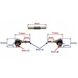 Steering rod with ends mini atv50 110 125