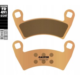Galfer brake pads kh656 polaris rzr metallic sinter gold atv front