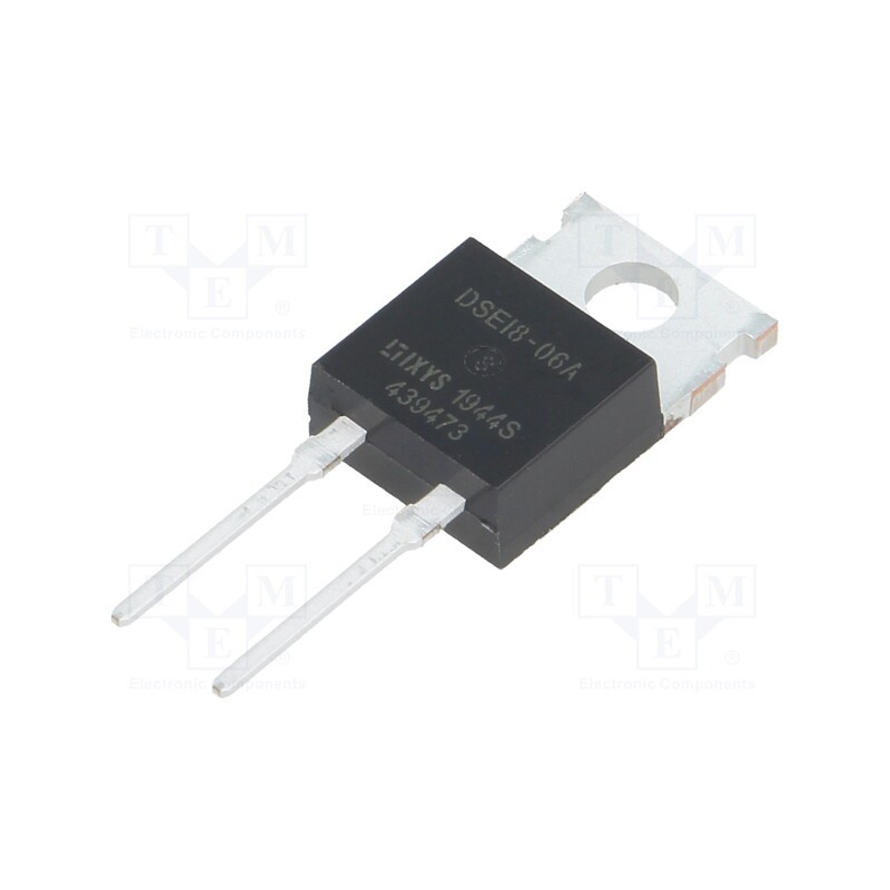 1 pcs x IXYS - DSEI8-06A - Diode: rectifying, THT, 600V, 8A, , Ifsm: 100A, TO220AC, 50W, 35ns