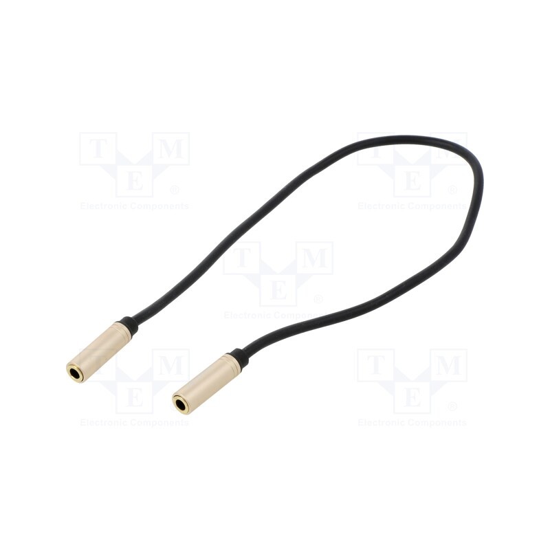 1 pcs x VENTION - BFABY - Cable, Jack 3.5mm 3pin socket,both sides, 0.3m, black