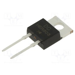 3 pcs x DC COMPONENTS - HER803 - Diode: rectifying, THT, 200V, 8A, , Ifsm: 150A, TO220A, Ufmax: 1V