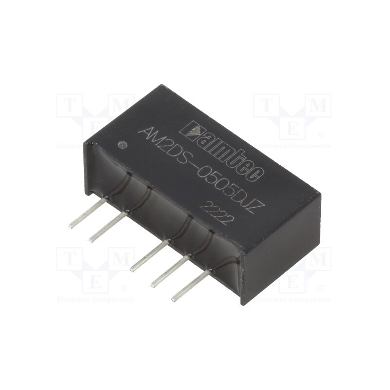 1 pcs x AIMTEC - AM2DS-0505DJZ - Converter: DC/DC, 2W, Uin: 4.5÷5.5V, Uout: 5VDC, Uout2: -5VDC, SIP7