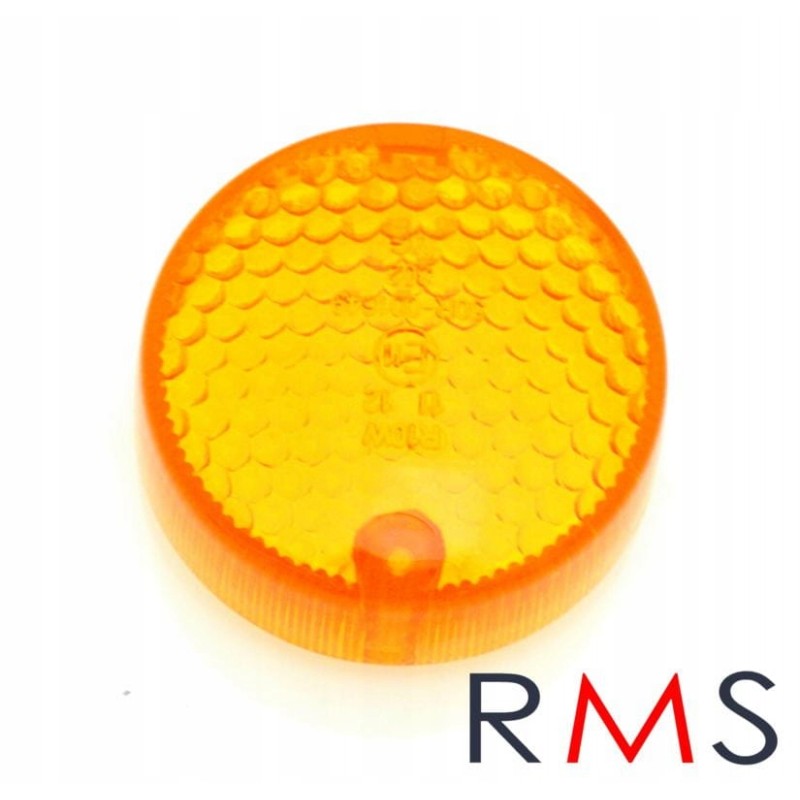 Aprilia turn signal cover, round, orange