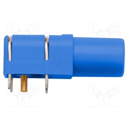 1 pcs x SCHu00dcTZINGER - SWEB 8094 AU / BL - Socket, 4mm banana, 24A, 1kV, blue, gold-plated, PCB, -25÷80°C, 10mΩ