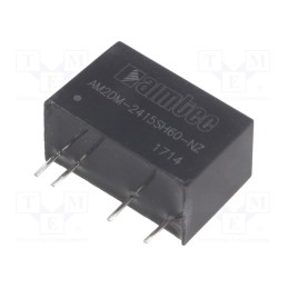 1 pcs x AIMTEC - AM2DM-2415SH60-NZ - Converter: DC/DC, 2W, Uin: 21.6÷26.4V, Uout: 15VDC, Iout: 133mA, SIP7