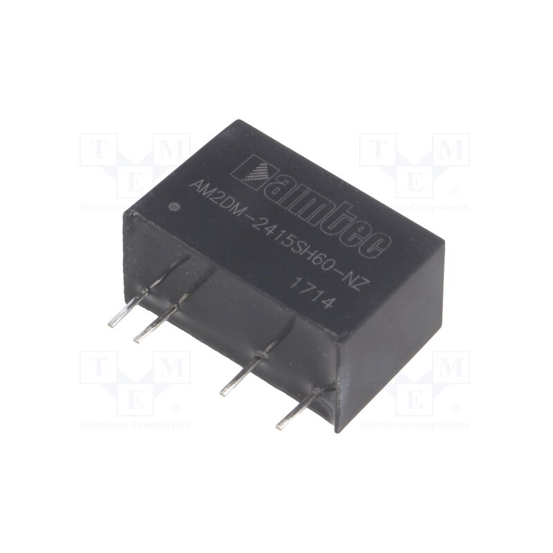 1 pcs x AIMTEC - AM2DM-2415SH60-NZ - Converter: DC/DC, 2W, Uin: 21.6÷26.4V, Uout: 15VDC, Iout: 133mA, SIP7