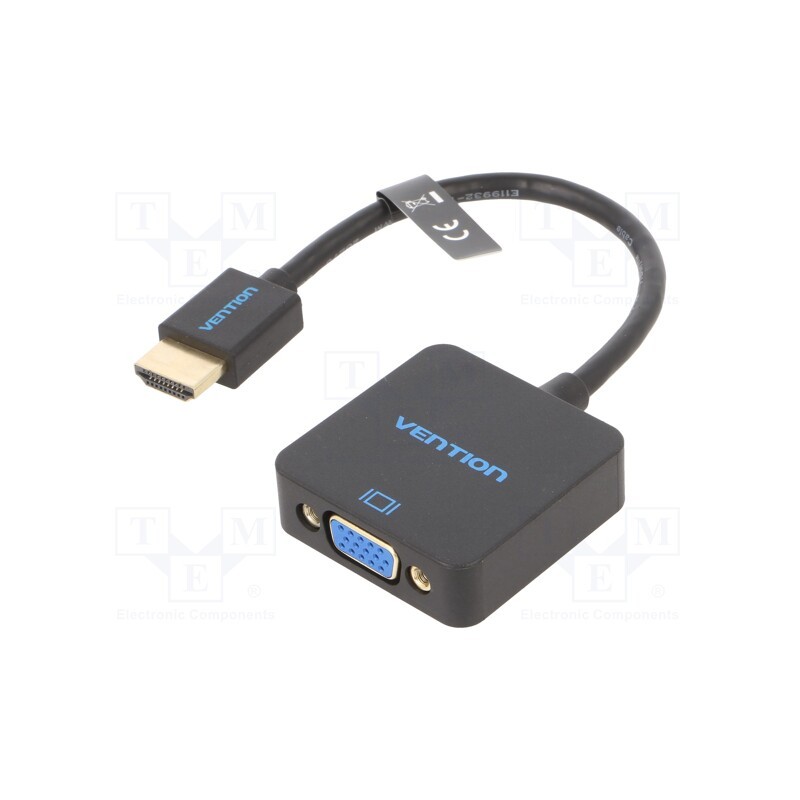 1 pcs x VENTION - ACPBB - Converter, HDMI 1.4, D-Sub 15pin HD plug,HDMI socket, 0.15m