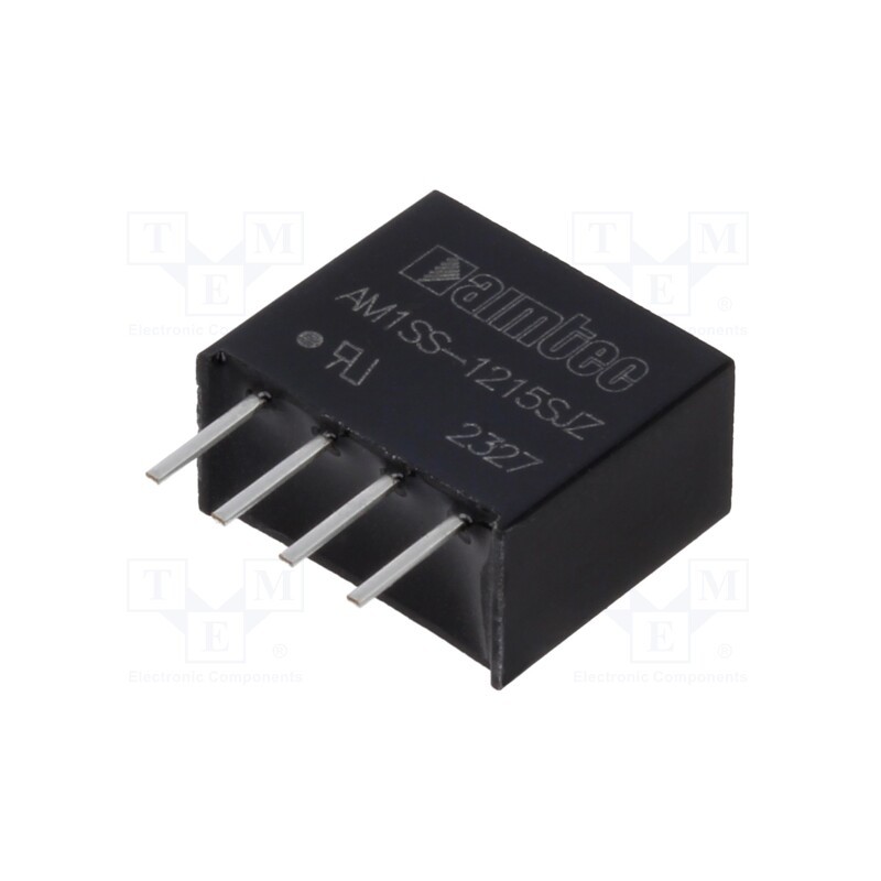 1 pcs x AIMTEC - AM1SS-1215SJZ - Converter: DC/DC, 1W, Uin: 10.8÷13.2V, Uout: 15VDC, Iout: 67mA, SIP4
