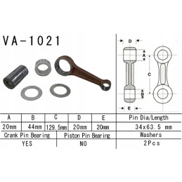 Vesrah connecting rod honda trx500 fe fm tm 05 11 fourtrax foreman va1021
