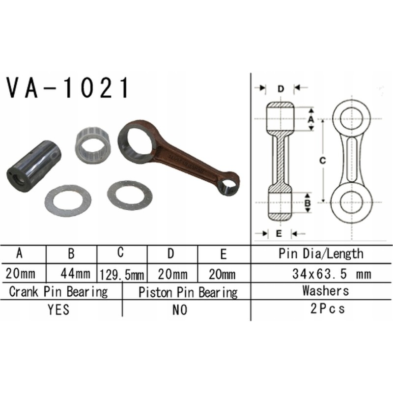 Vesrah connecting rod honda trx500 fe fm tm 05 11 fourtrax foreman va1021