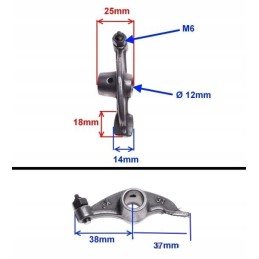 Valve lever atv loncin cross 250 cc 4t
