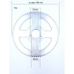Rear sprocket 72 teeth mini e quad 800w rear electric