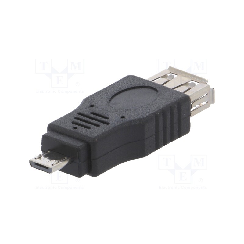 1 pcs x AKYGA - AK-AD-08 - Adapter, OTG,USB 2.0, USB A socket,USB B micro plug, black