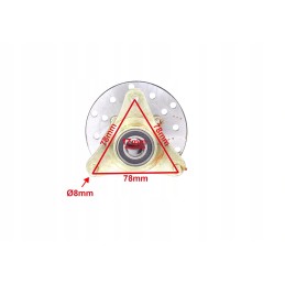 Front wheel hub of ATV 125 Bombardier with brake disc