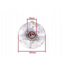 Front wheel hub of ATV 125 Bombardier with brake disc
