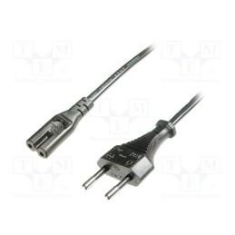 1 pcs x DIGITUS - AK-440114-012-S - Cable, CEE 7/16 (C) plug,IEC C7 female, 1.2m, black, 2.5A, 250V