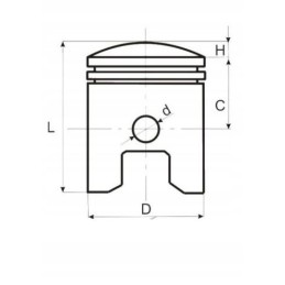 69 00 17 24 piston for atv bashan 250 set