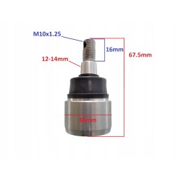 Lower wishbone pin Linhai 500 m10x1 25