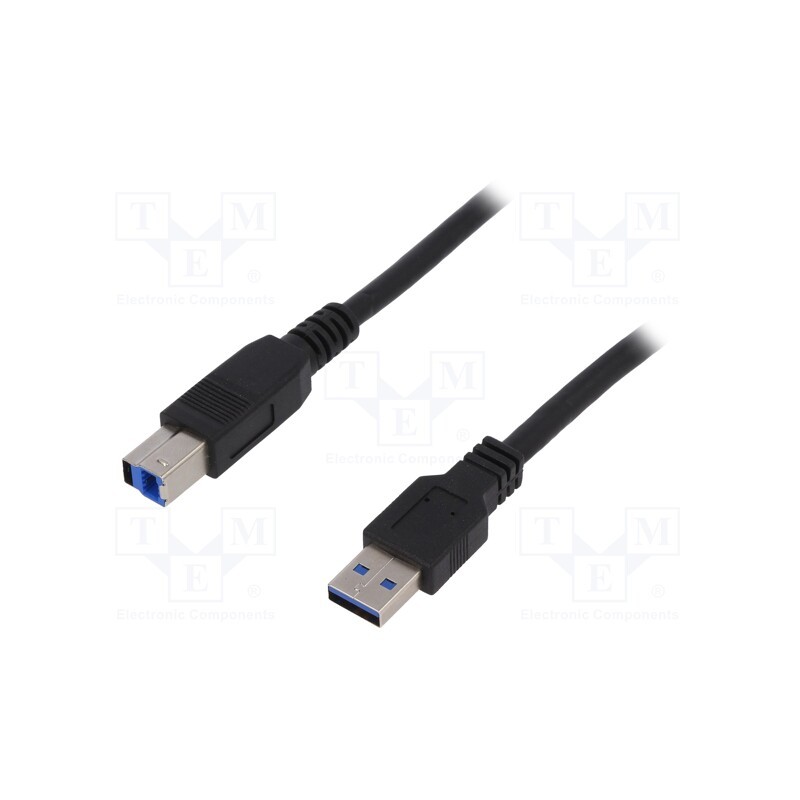 1 pcs x LOGILINK - CU0023 - Cable, USB 3.0, USB A plug,USB B plug, nickel plated, 1m, black