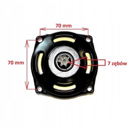 Clutch bell with a metal pocket sprocket with 7 teeth