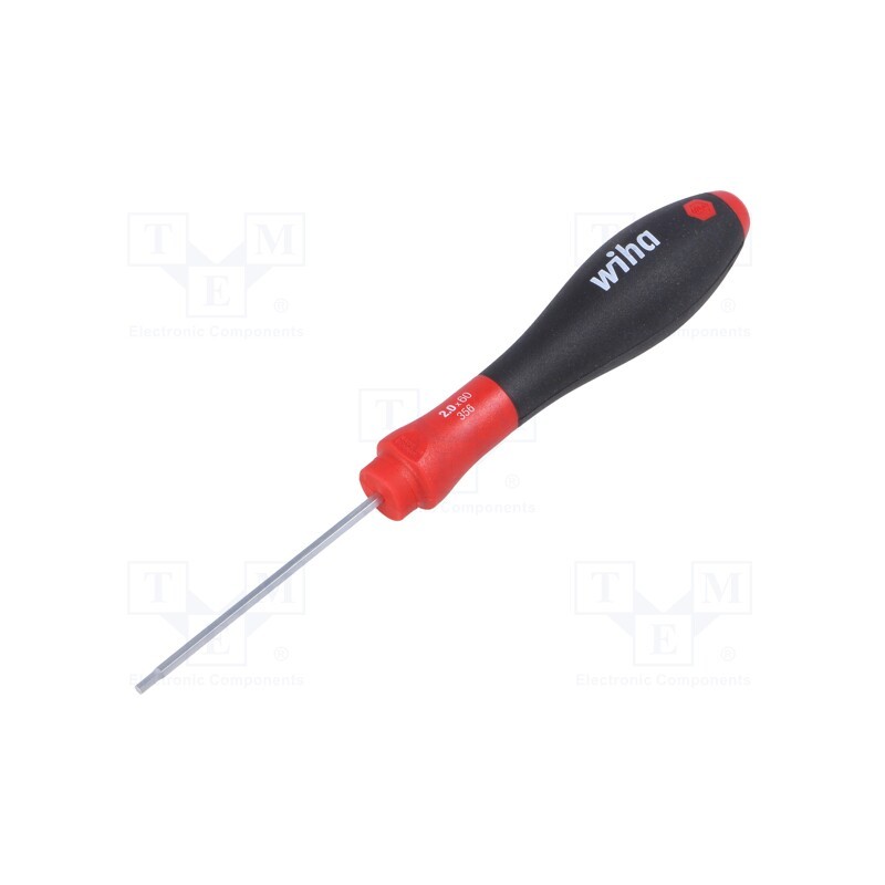 1 pcs x WIHA - 32265 - Screwdriver, hex key, HEX 2mm, SoftFinish®, Blade length: 60mm